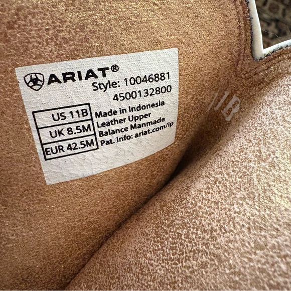 💚Ariat Round Up Square Toe Daisy Print Leather Cowboy Boots - Picture 8 of 11